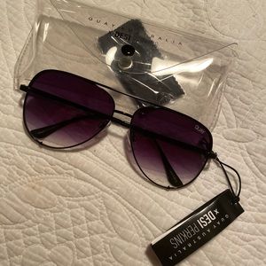 QUAY HIGH KEY Sunglasses Classic Oversized Aviator